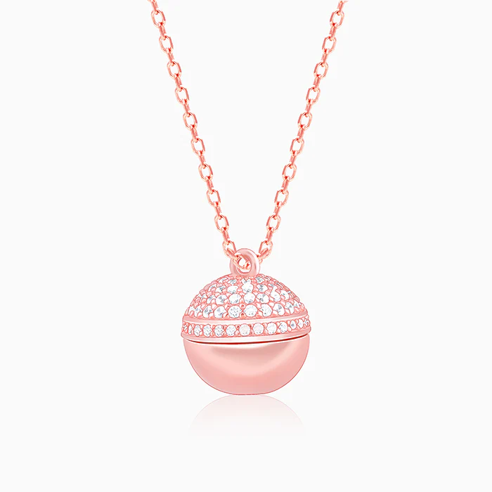 Rose Gold Heart Treasures Pendant With Link Chain - Image 6