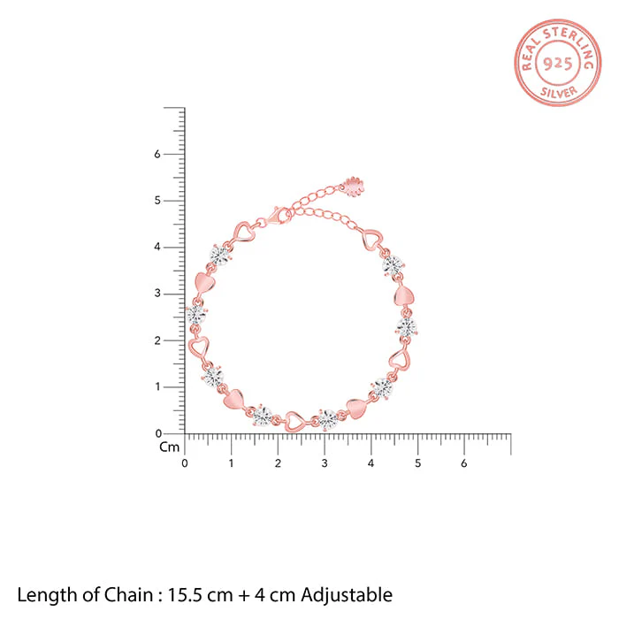 Rose Gold Heartlock Bracelet - Image 4