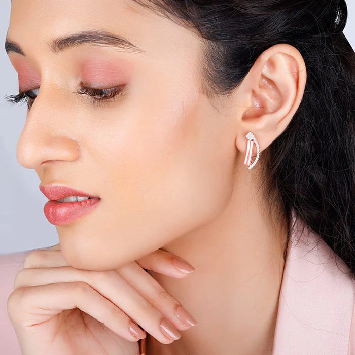 Rose Gold Hope And Happiness Earrings - Image 3