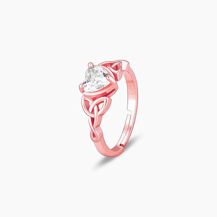 Rose Gold I Promise My Heart Ring - Image 4