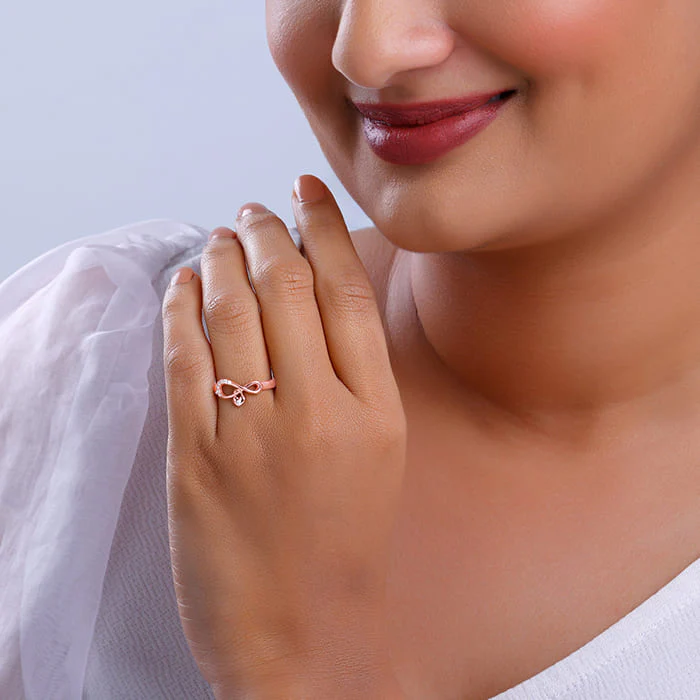 Rose Gold Infiniheart Ring - Image 3