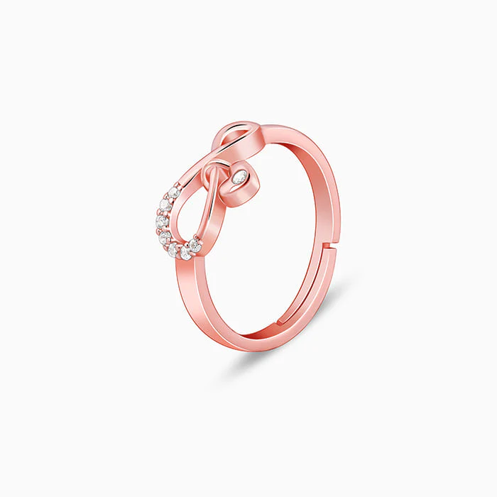 Rose Gold Infiniheart Ring - Image 4