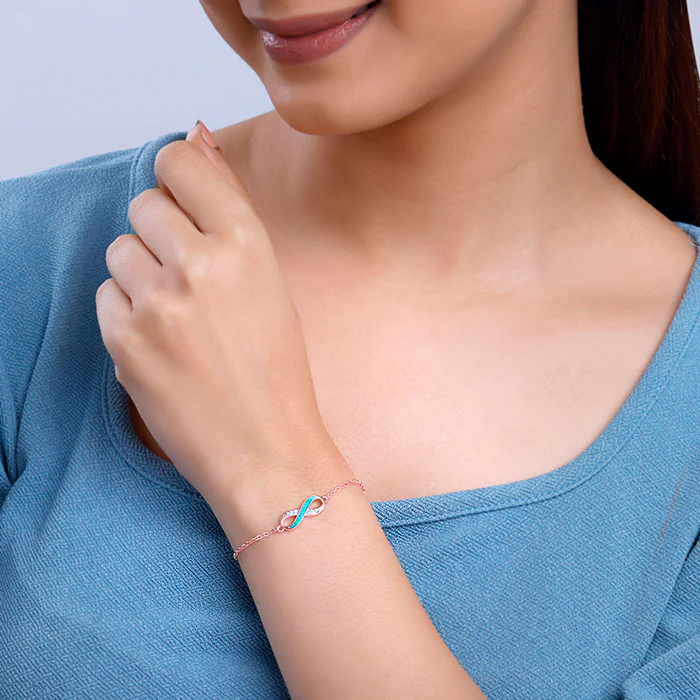 Rose Gold Infinity Vibe Bracelet - Image 3