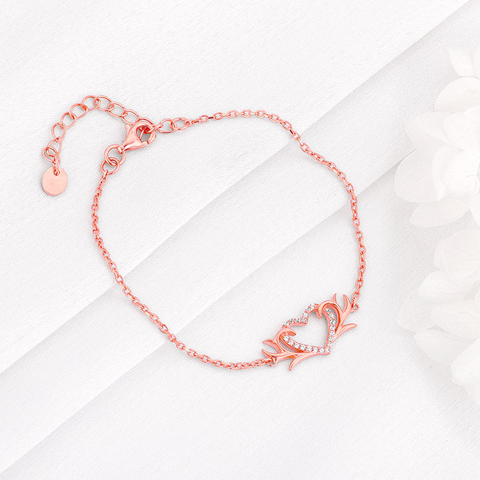 Rose Gold Intertwined In Love Bracelet - Image 2