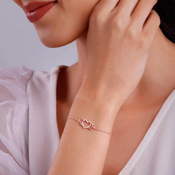 Rose Gold Intertwined In Love Bracelet - Image 3