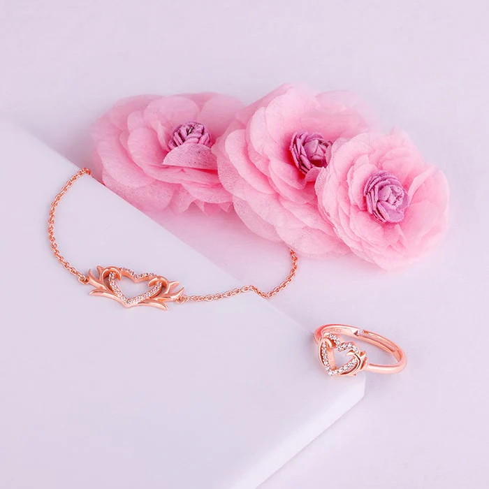 Rose Gold Intertwined In Love Set - Image 2