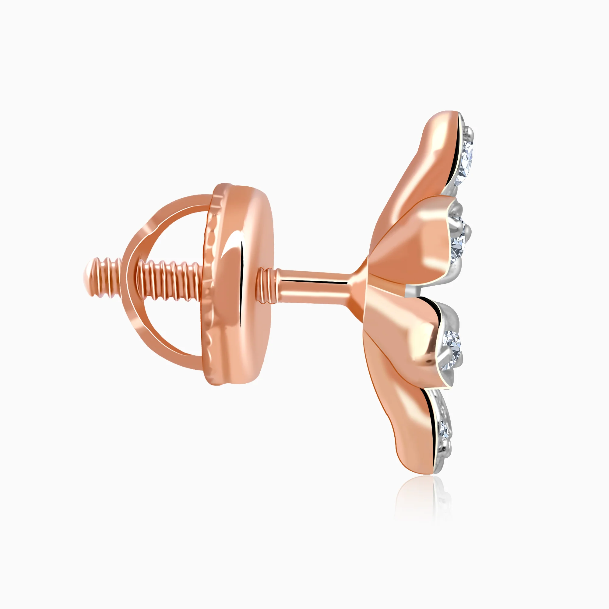 Rose Gold Jasmine Lab Grown Diamond Earrings - Image 5