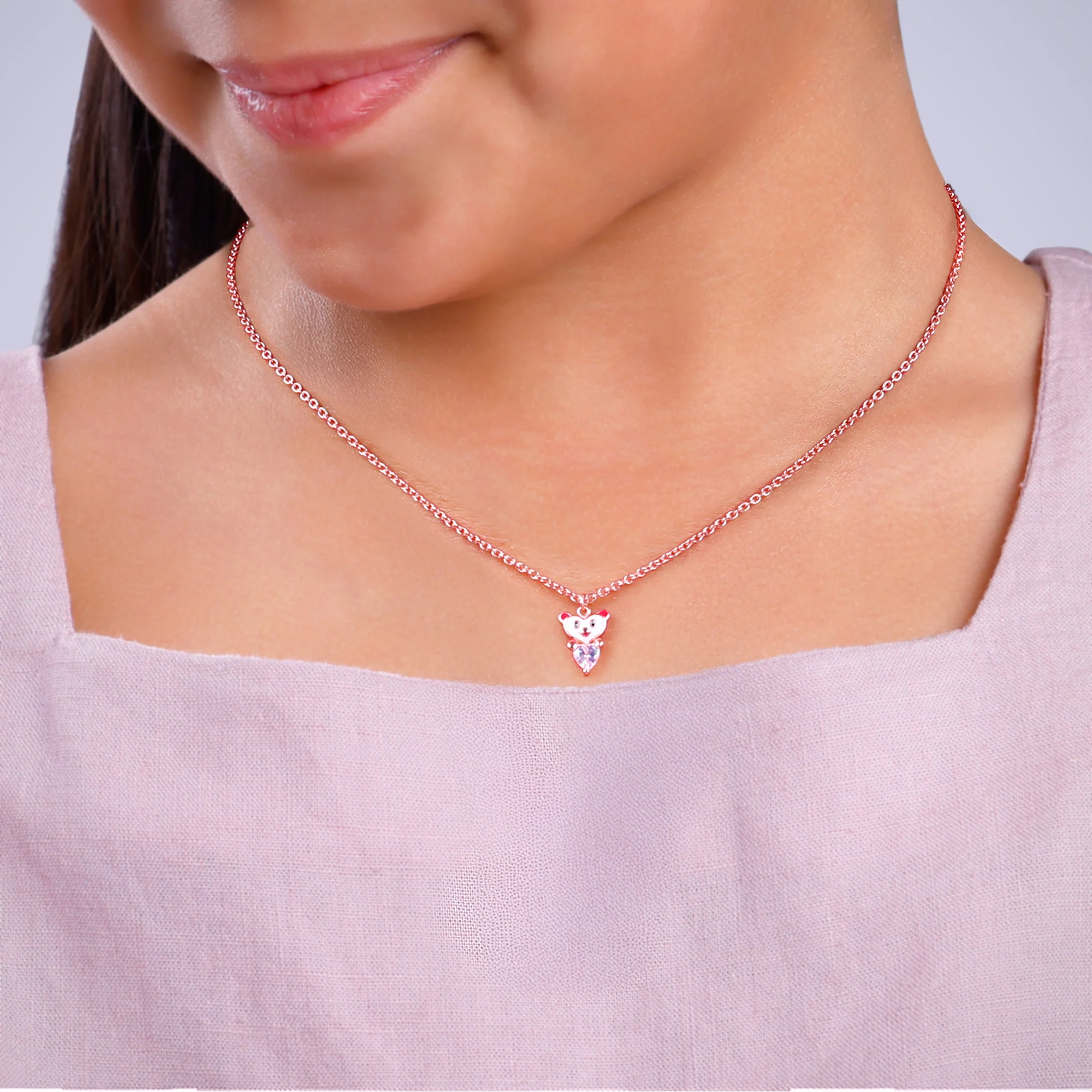 Rose Gold Joyful Boo Pendant - Image 3