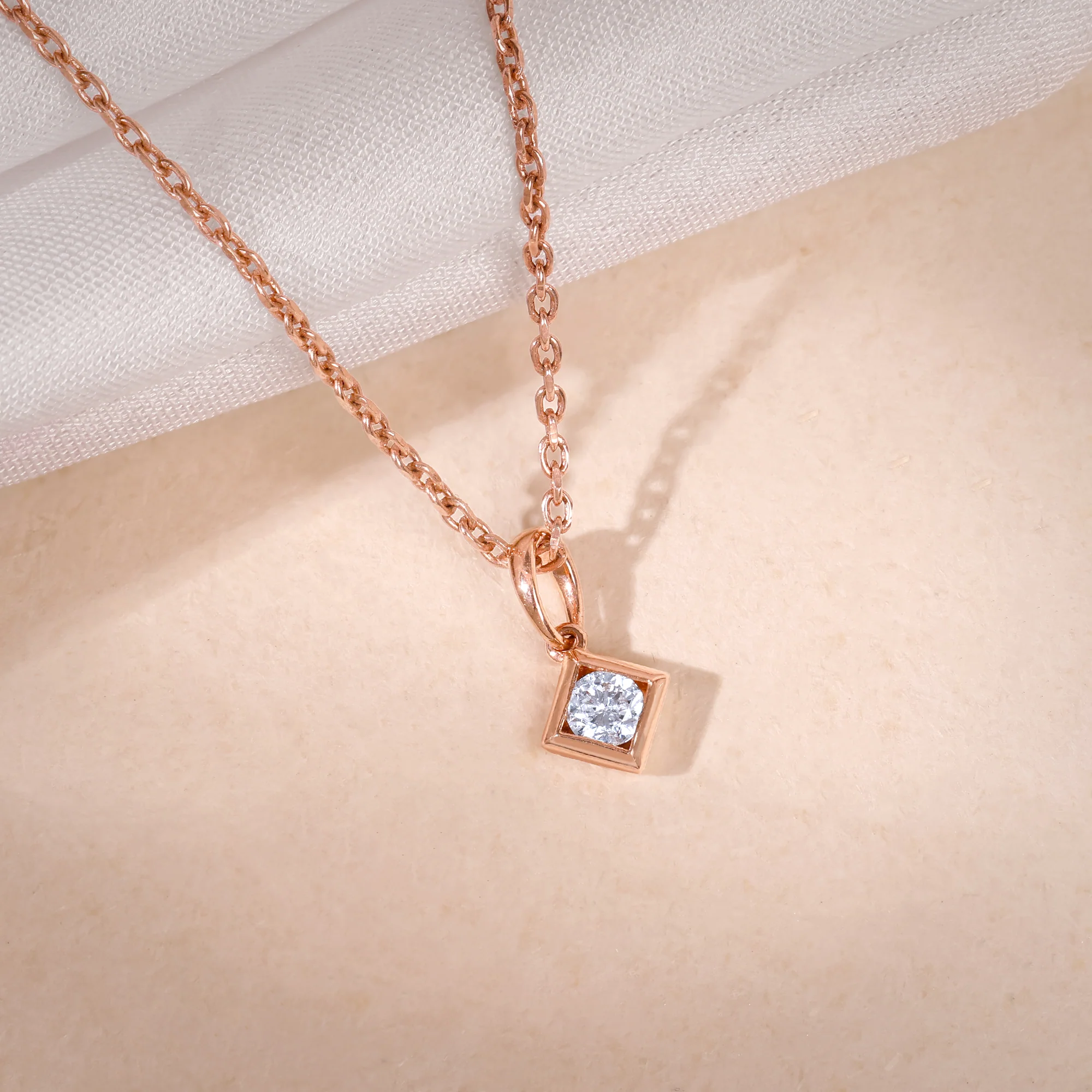 Rose Gold Kaiva Lab Grown Diamond Pendant - Image 2