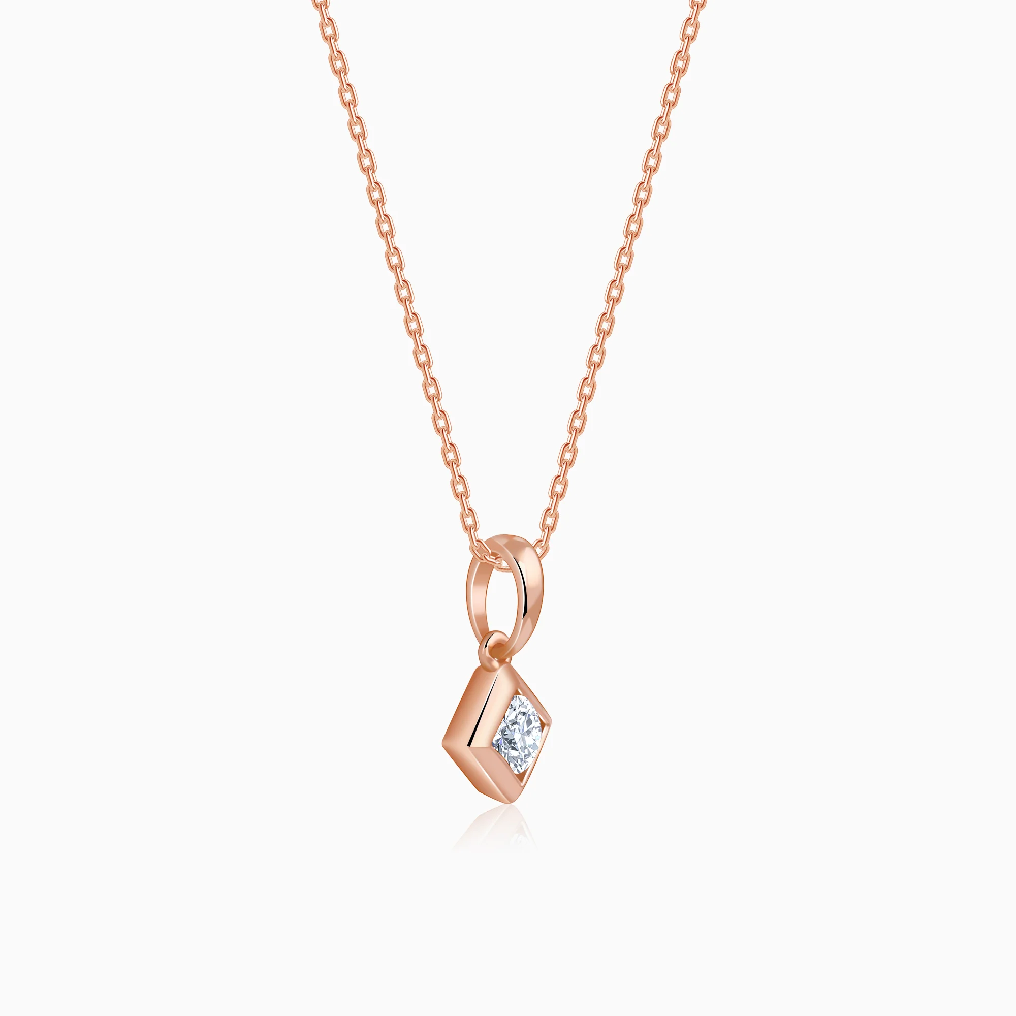 Rose Gold Kaiva Lab Grown Diamond Pendant - Image 4
