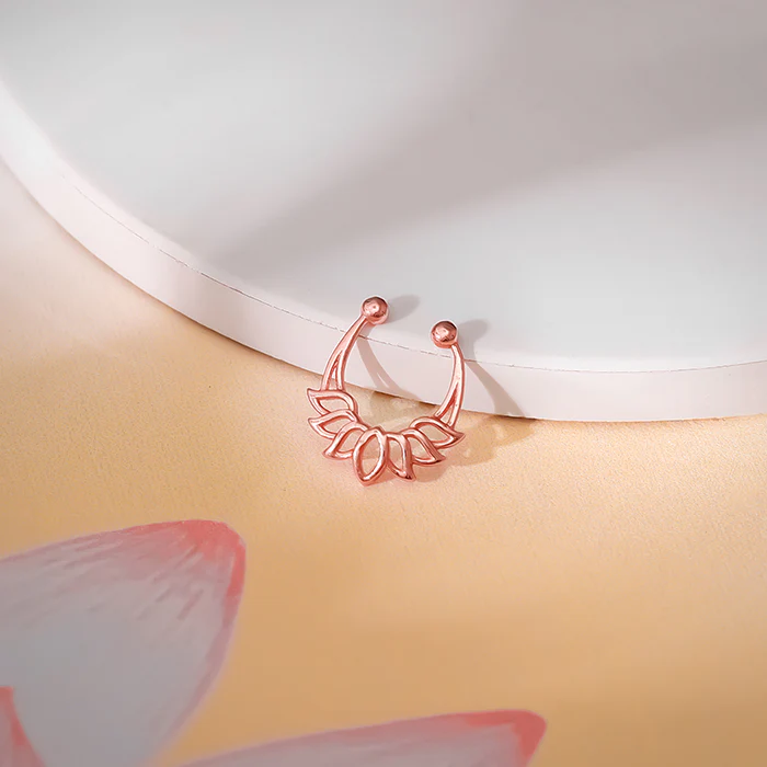Rose Gold Kamal Septum Ring - Image 2
