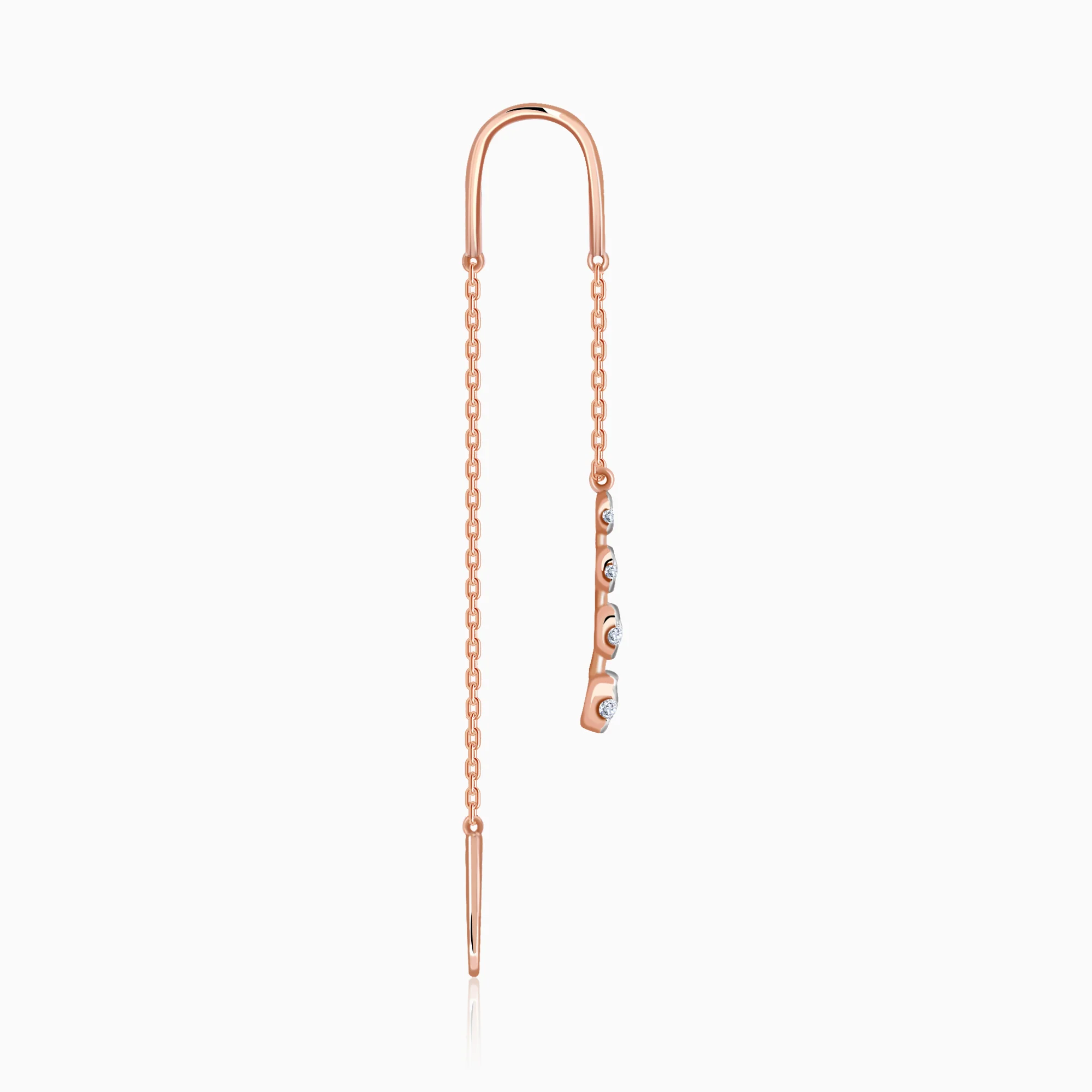 Rose Gold Kiran Sui Dhaaga Lab Grown Diamond Earrings - Image 5