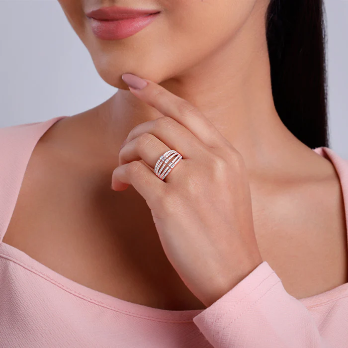 Rose Gold Layer Player Ring - Image 3