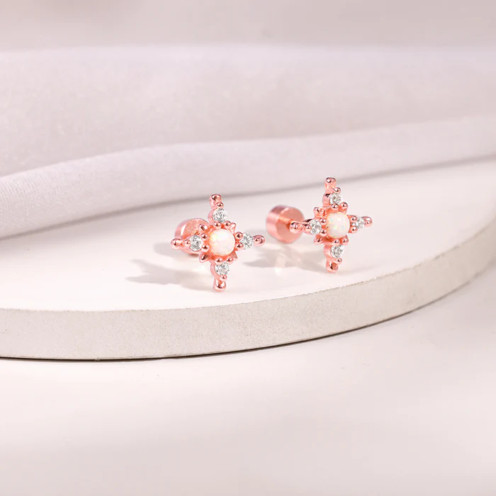 Rose Gold Looney Ear Piercings - Image 2