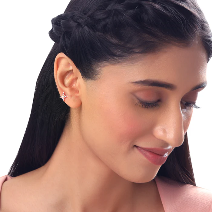 Rose Gold Looney Ear Piercings - Image 3