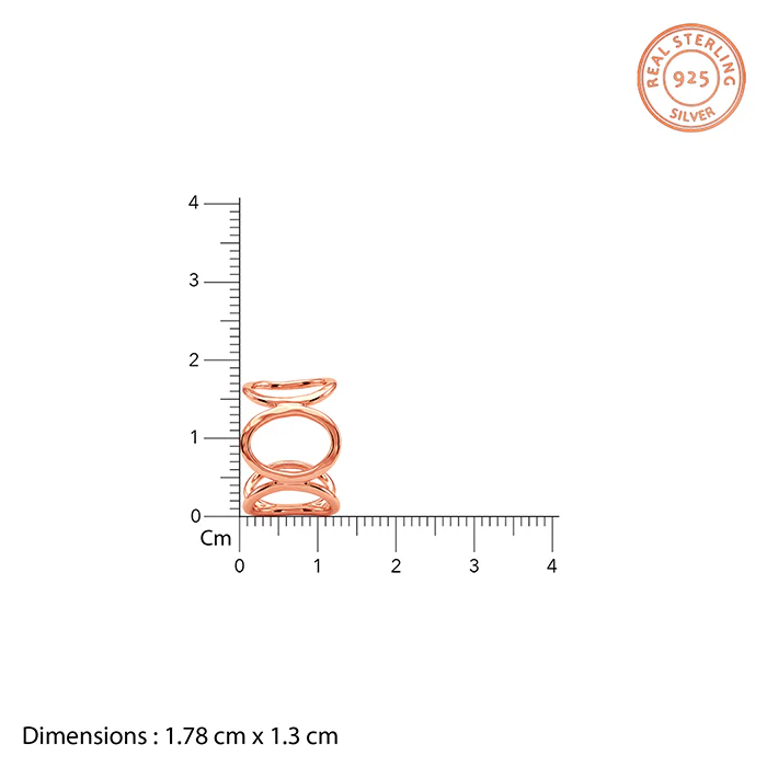 Rose Gold Loop Theory Earrings - Image 5
