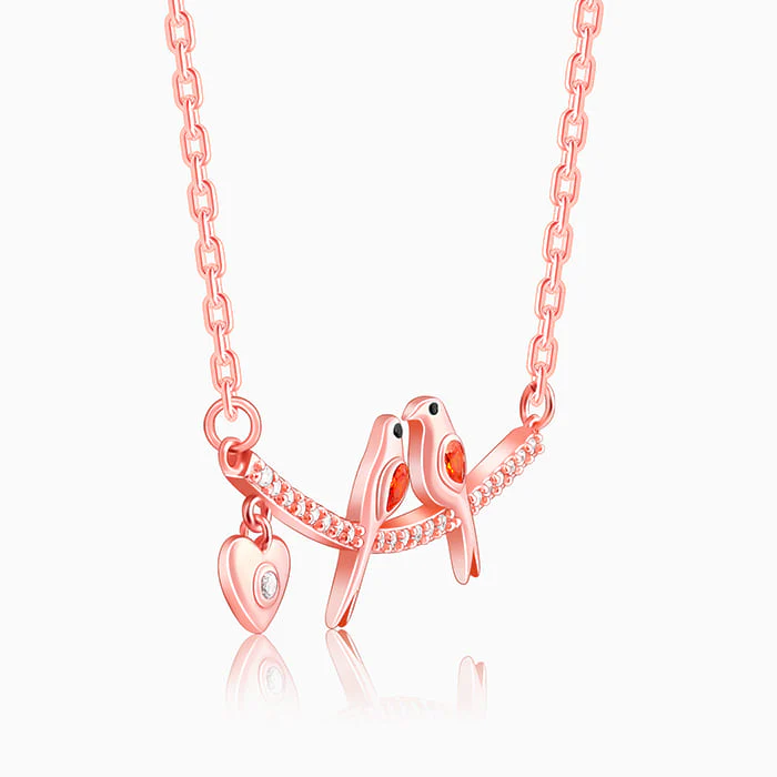 Rose Gold Love Bird Necklace - Image 4