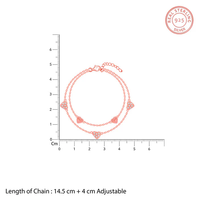 Rose Gold Layered Love Bracelet - Image 4