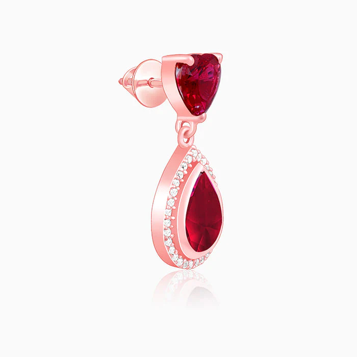 Rose Gold Love in Pink Earrings - Image 4