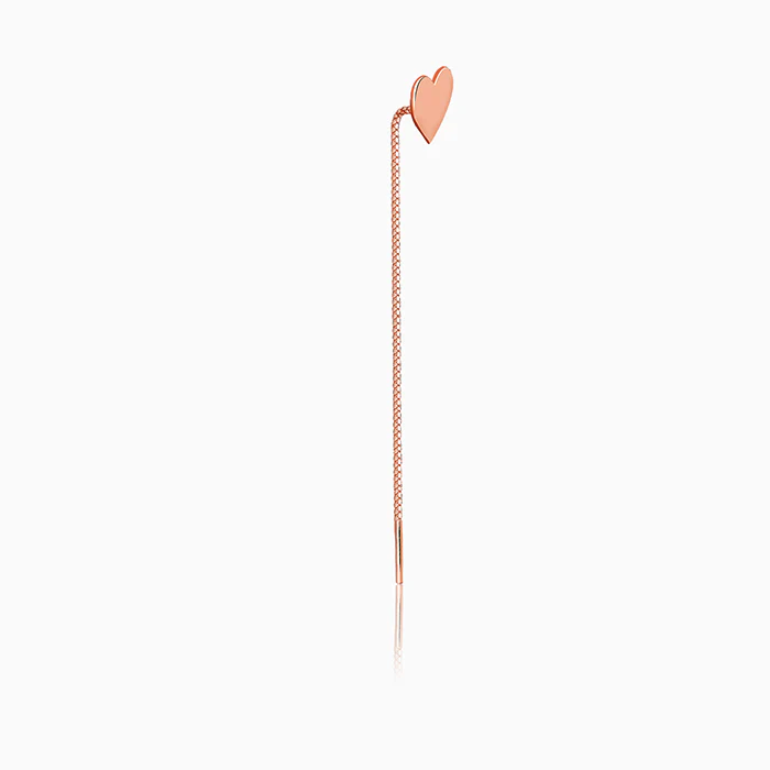 Rose Gold Love Note Sui Dhaga Earrings - Image 4