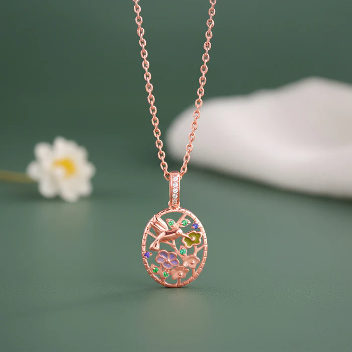 Rose Gold Love Of Nature Pendant With Link Chain - Image 2