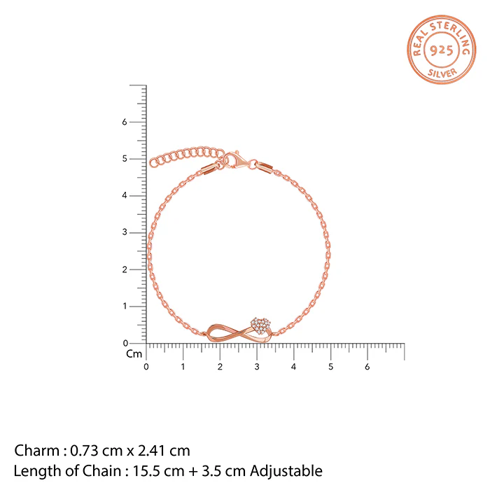 Rose Gold Love Slider Bracelet - Image 4