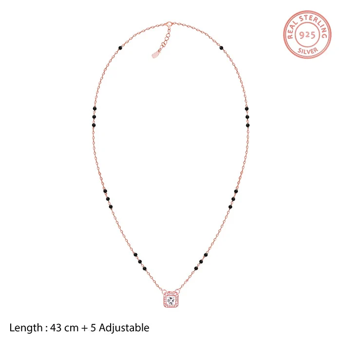 Rose Gold Love Square Mangalsutra - Image 5