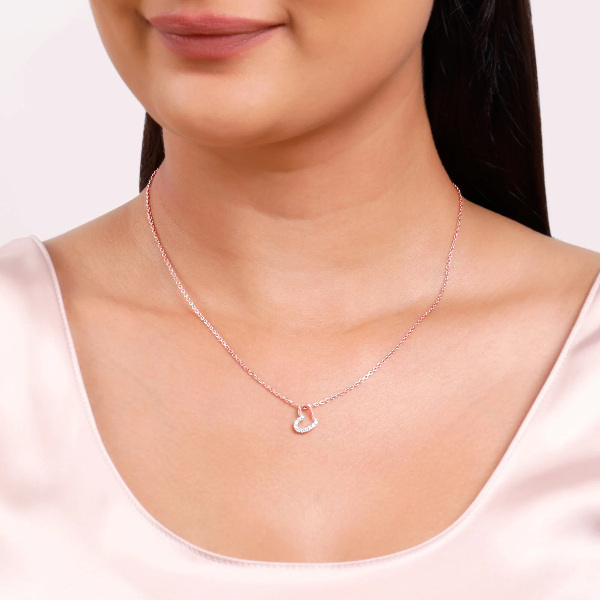 Rose Gold Loved You Pendant With Link Chain - Image 3