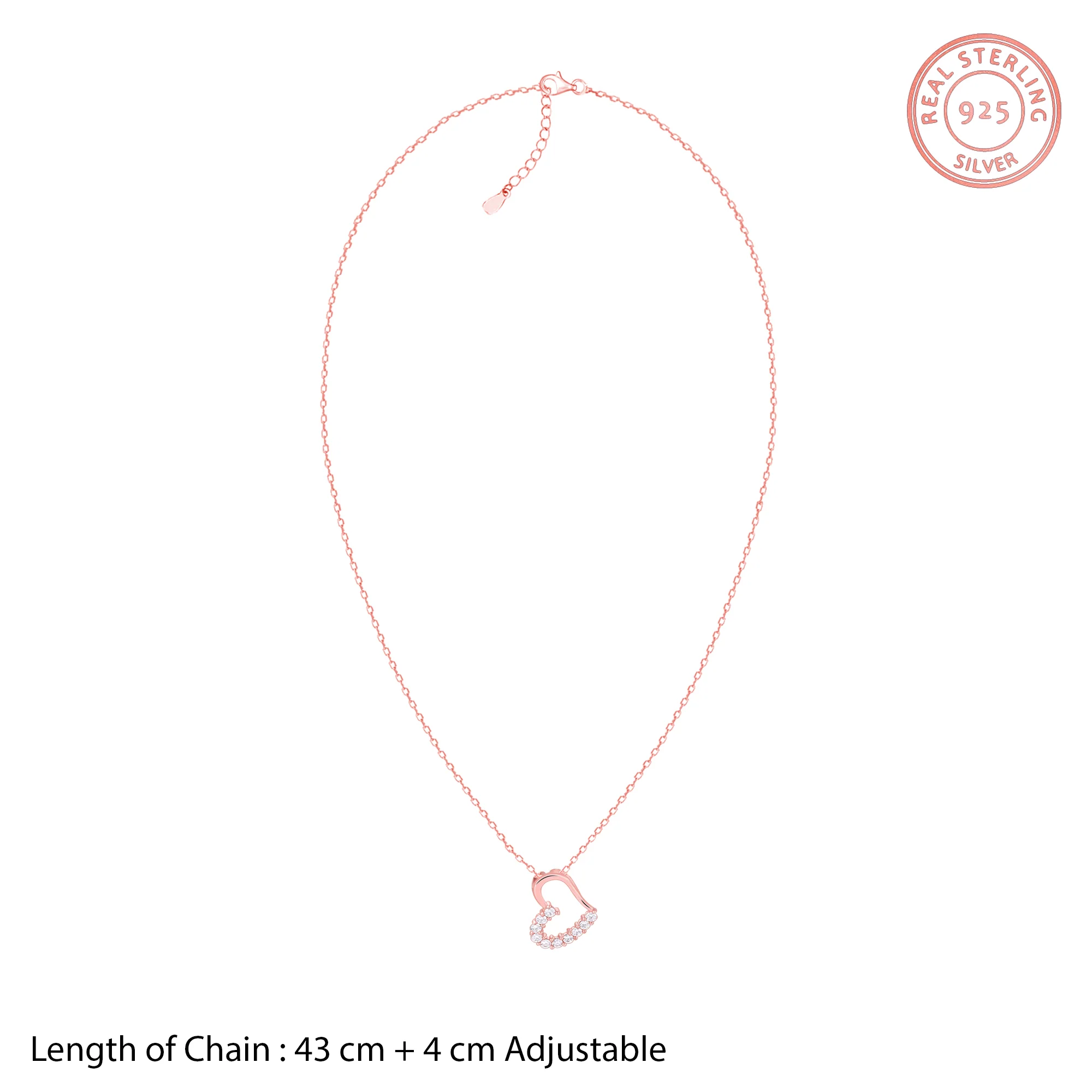 Rose Gold Loved You Pendant With Link Chain - Image 6