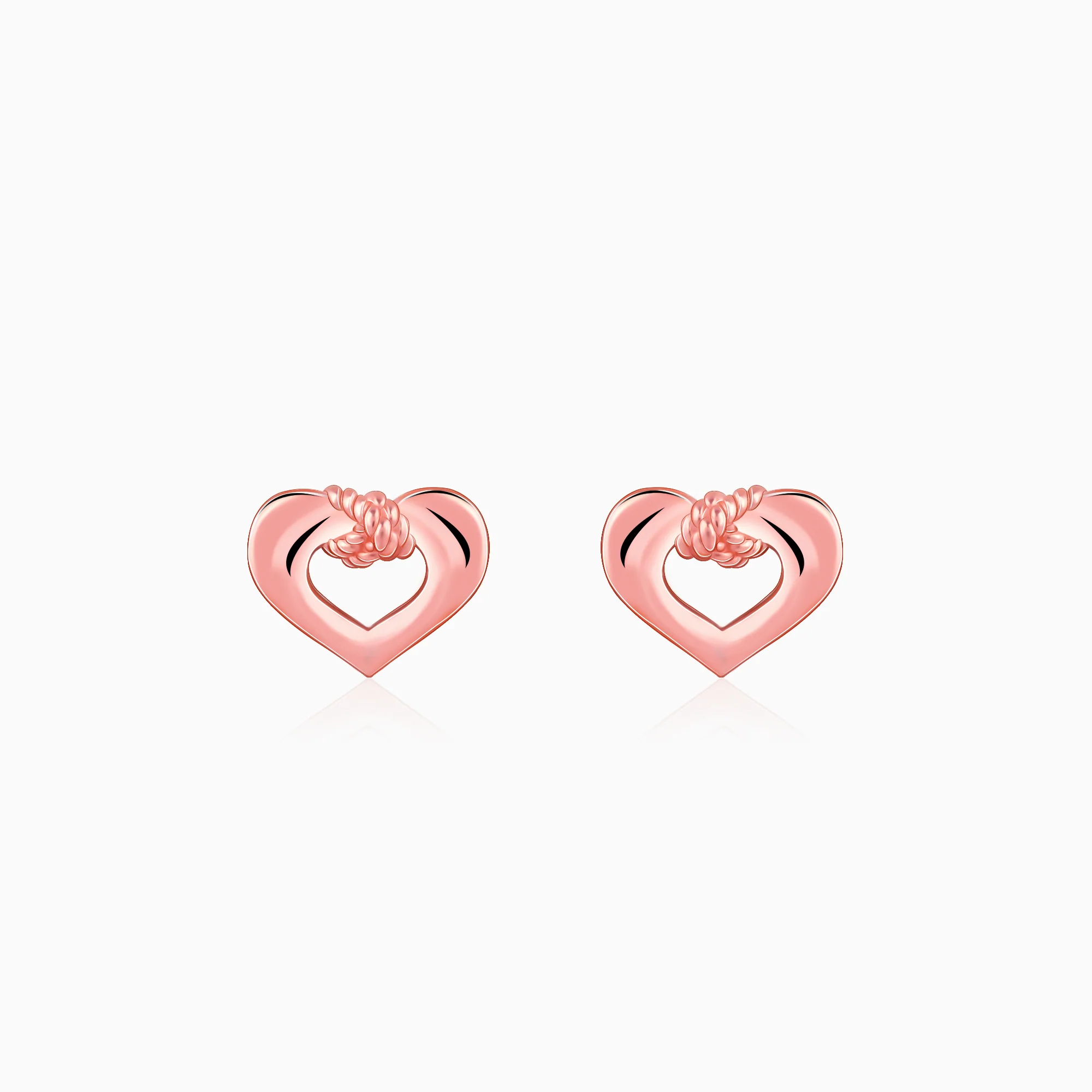 Rose Gold Loveknot Earrings