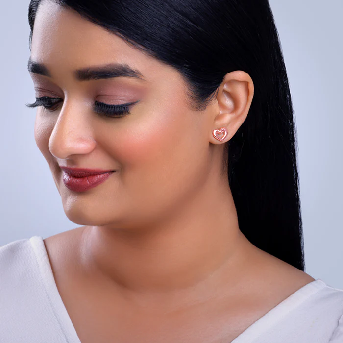 Rose Gold Loveknot Earrings - Image 3
