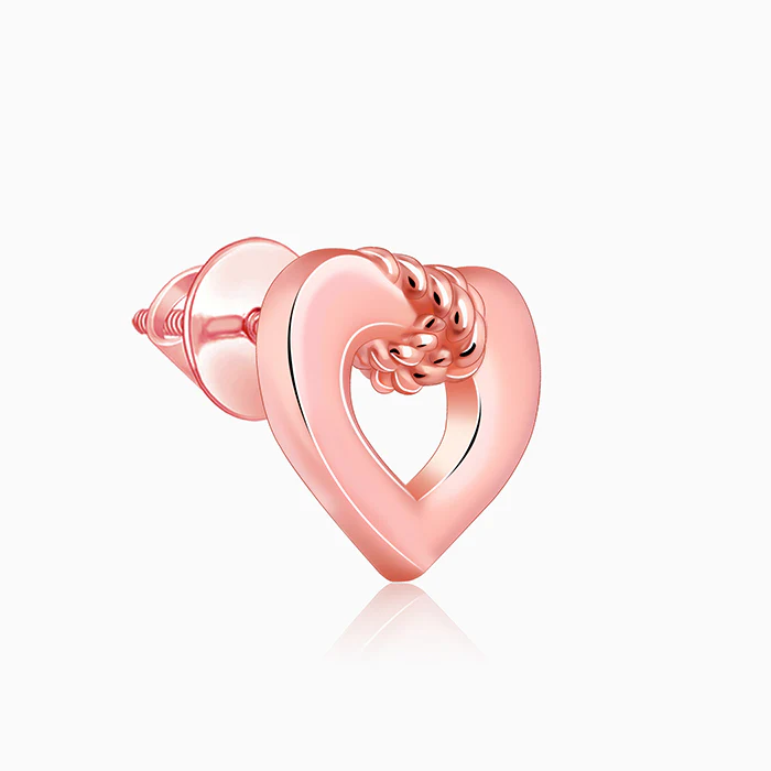 Rose Gold Loveknot Earrings - Image 4