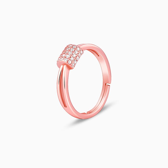 Rose Gold Lucky Loop Ring - Image 4