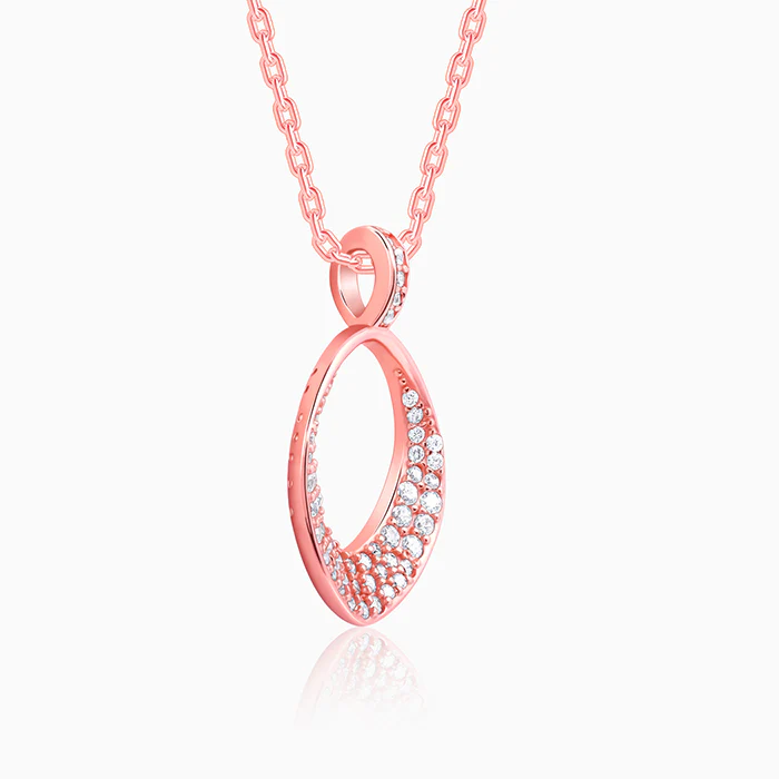 Rose Gold Lumina Pendant With Link Chain - Image 4