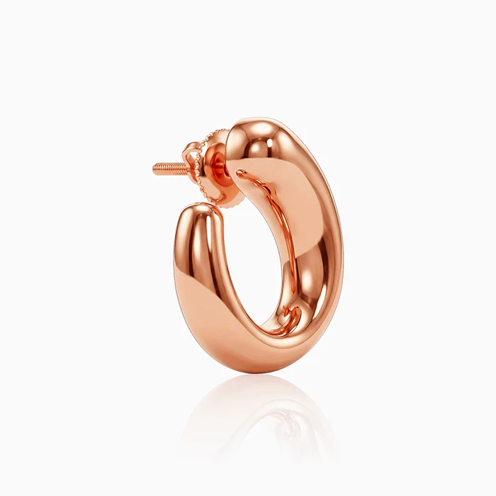 Rose Gold Lyric U Hoops - Image 4