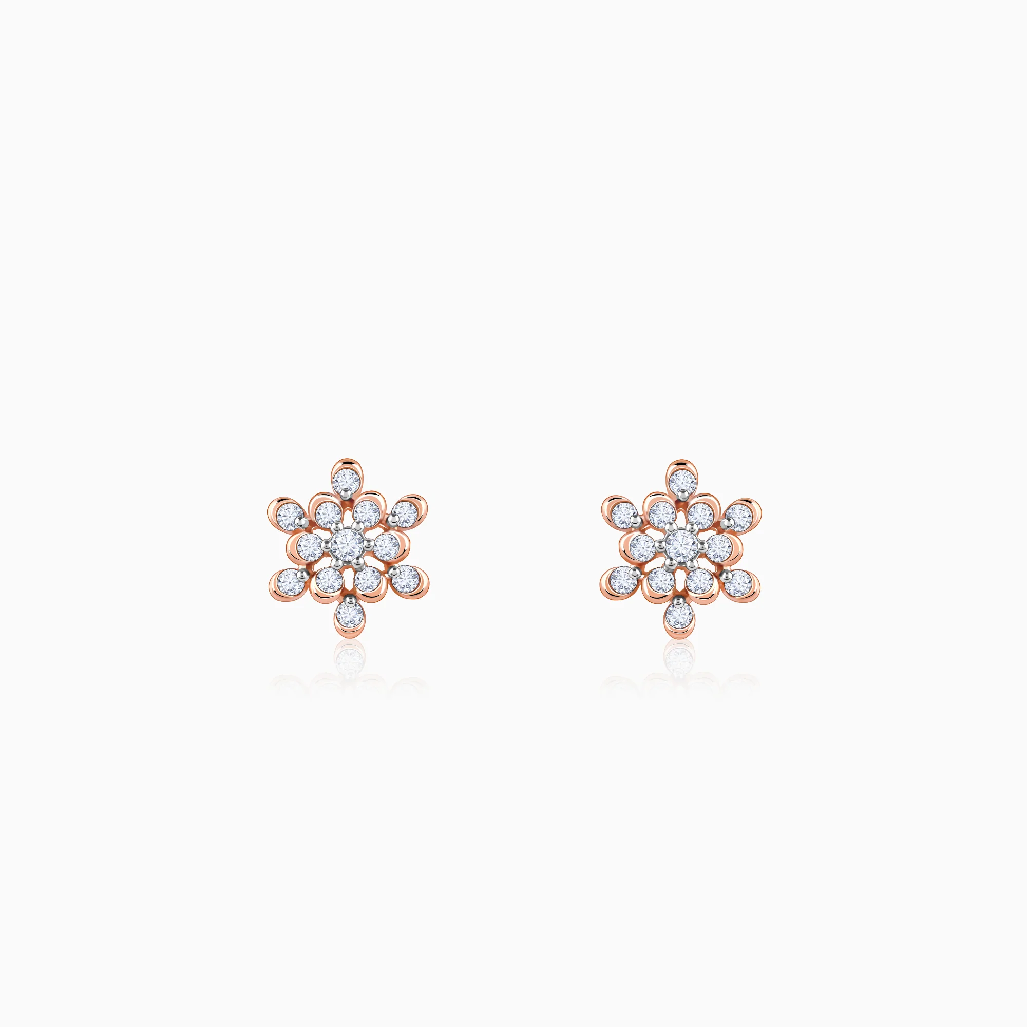 Rose Gold Magnetiq Diamond Earrings