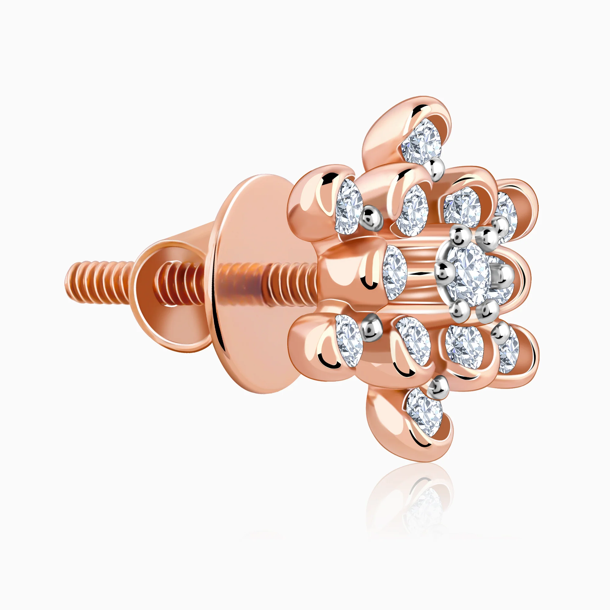 Rose Gold Magnetiq Diamond Earrings - Image 4