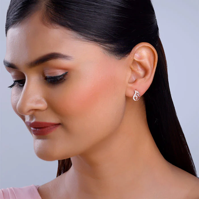 Rose Gold Mamidi Studs - Image 3