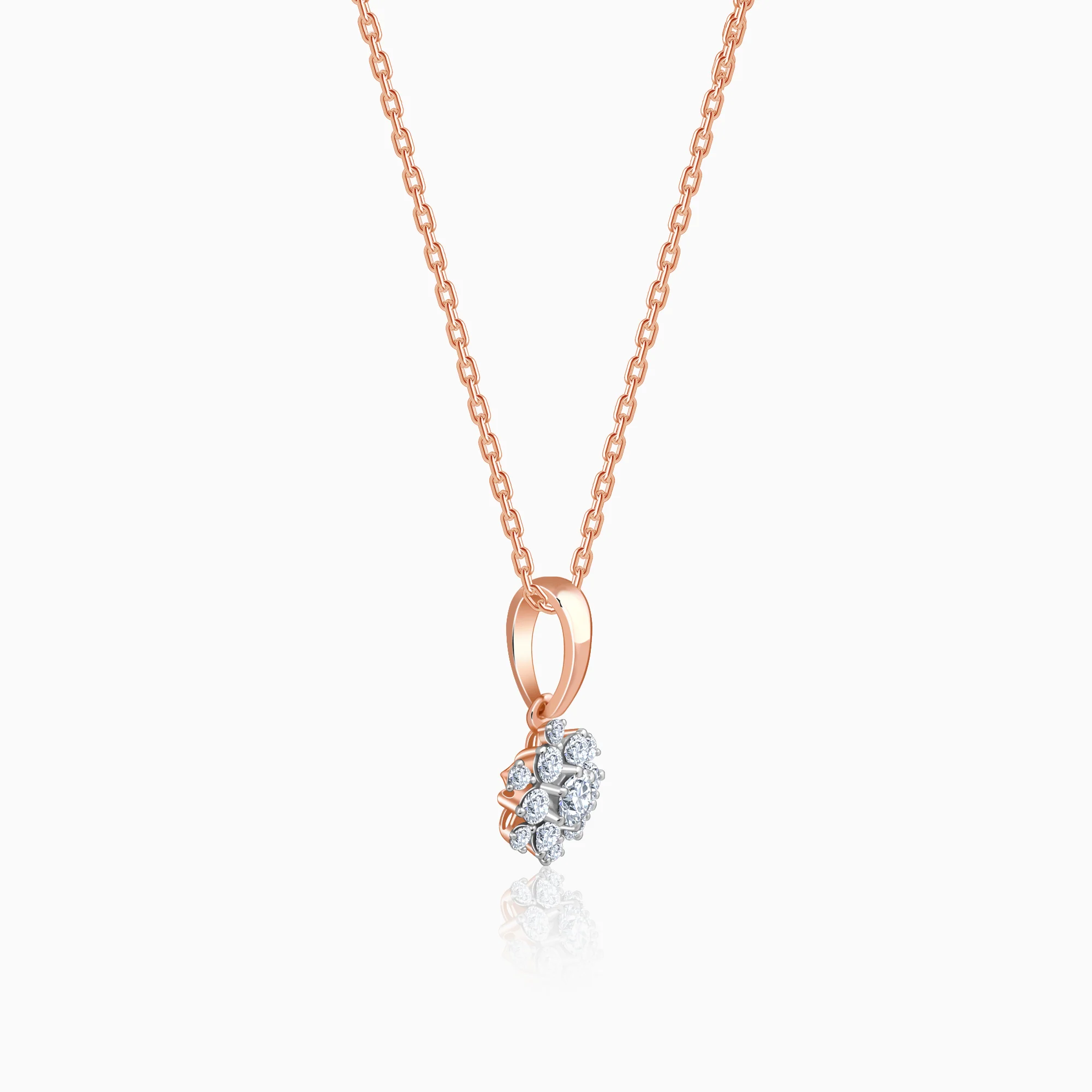 Rose Gold Mesmerising Snowflake Lab Grown Diamond Pendant - Image 4