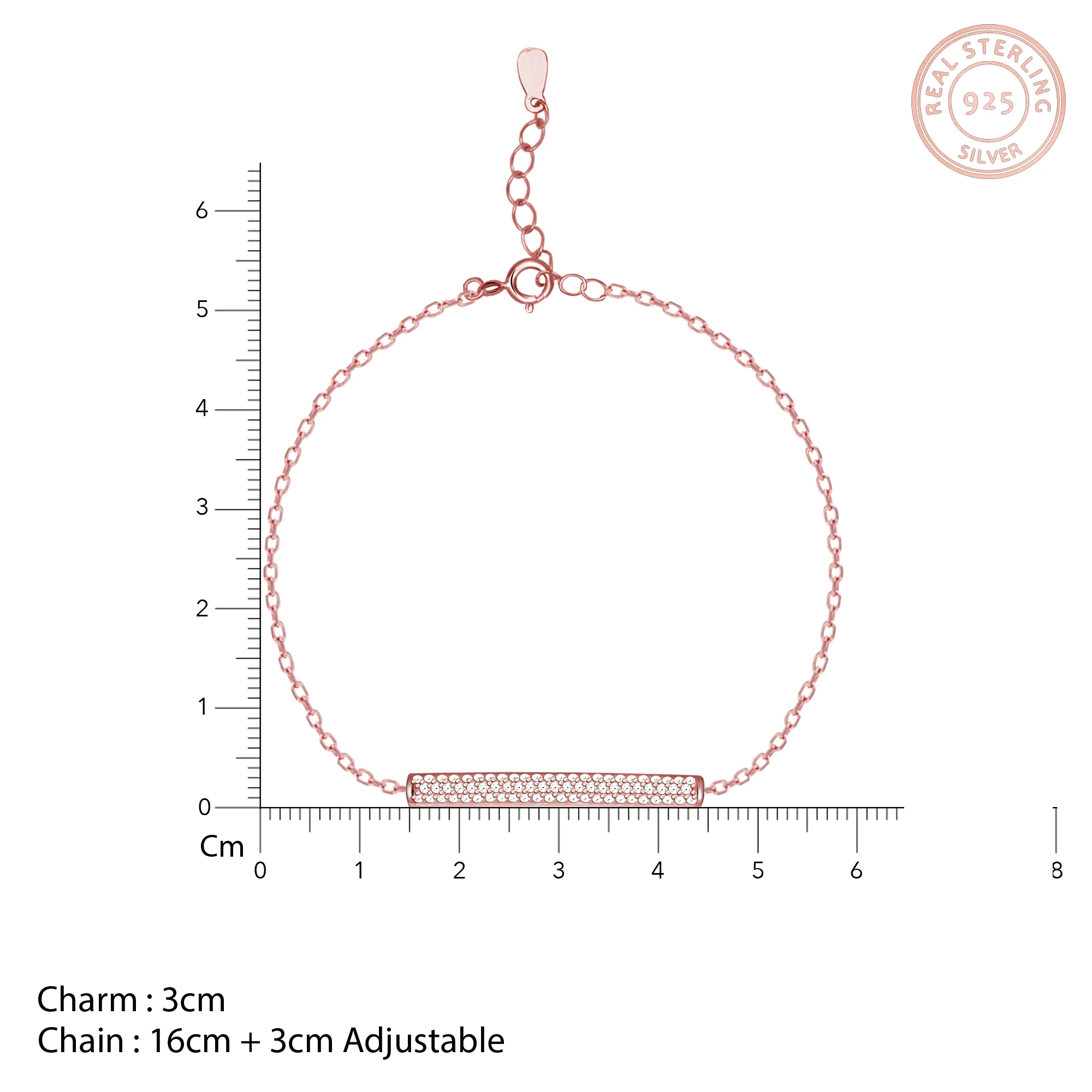 Rose Gold Minimal Grace Bracelet - Image 4