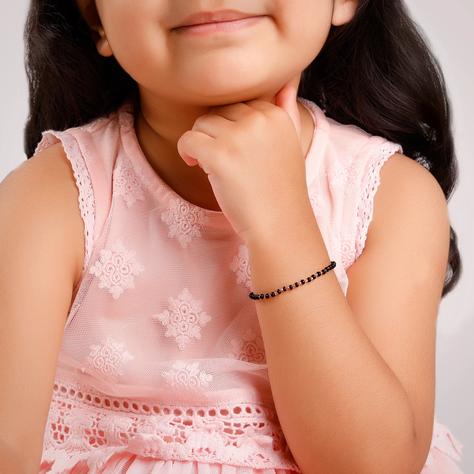 Rose Gold Minimal Nazar Kids Bracelet (2 - 8 Years) - Image 3