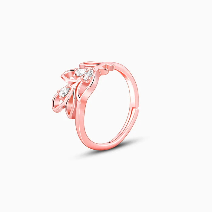 Rose Gold Mor Pankh Ring - Image 4