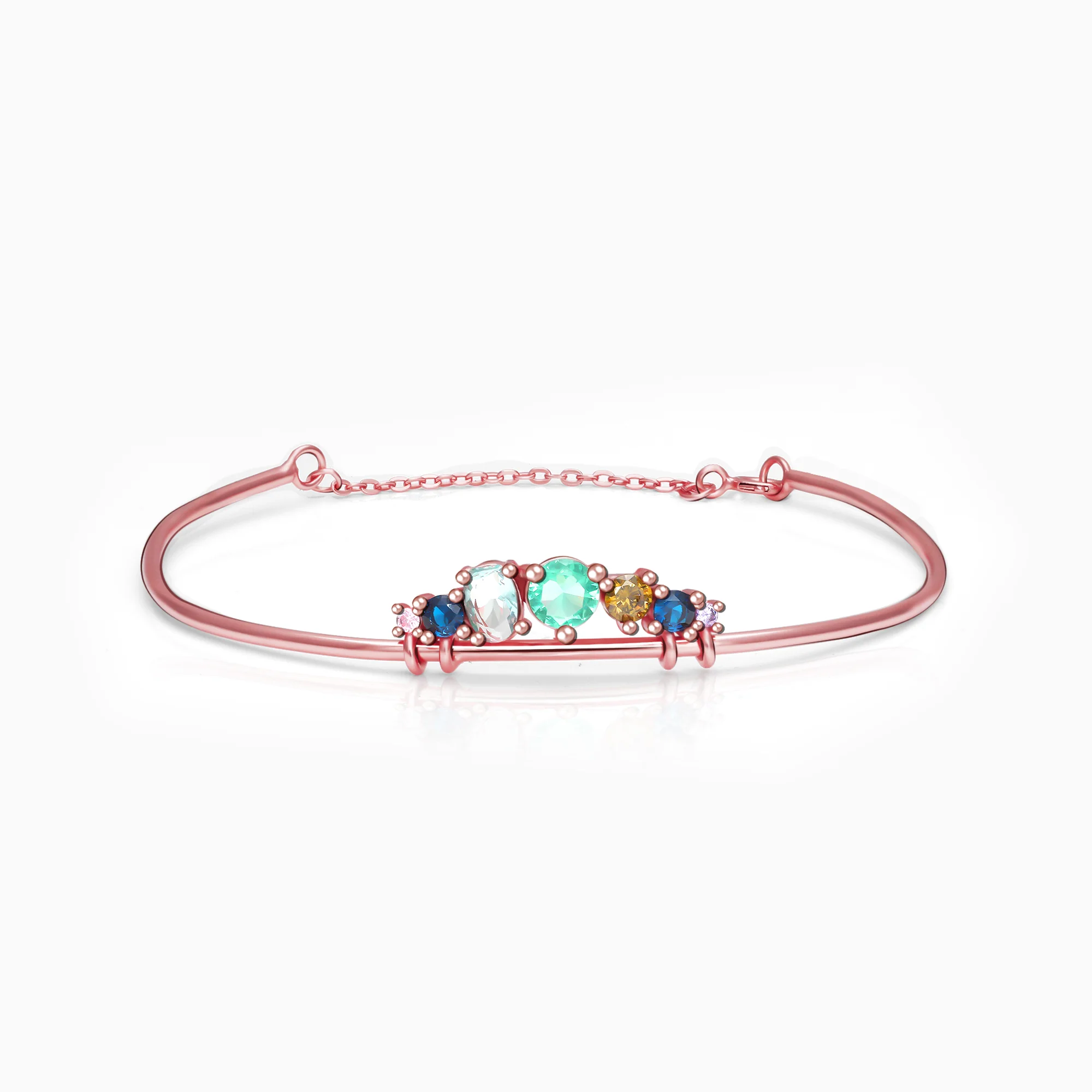 Anushka Sharma Rose Gold Multi-Hued Tiara Bangle Bracelet