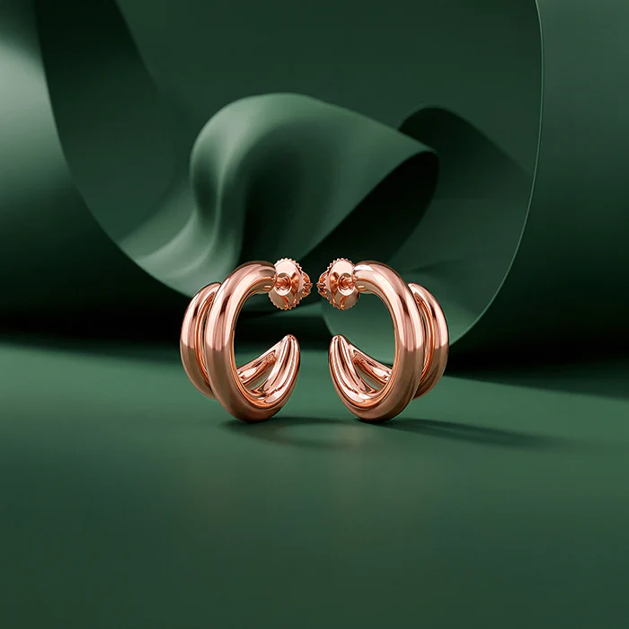 Rose Gold Mystic Grace Earrings - Image 2