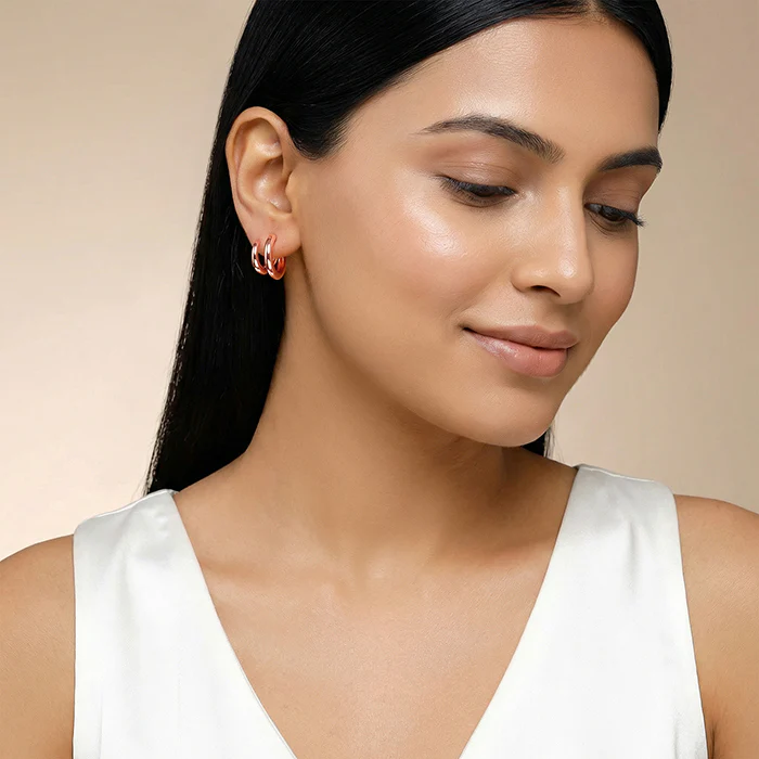 Rose Gold Mystic Grace Earrings - Image 3