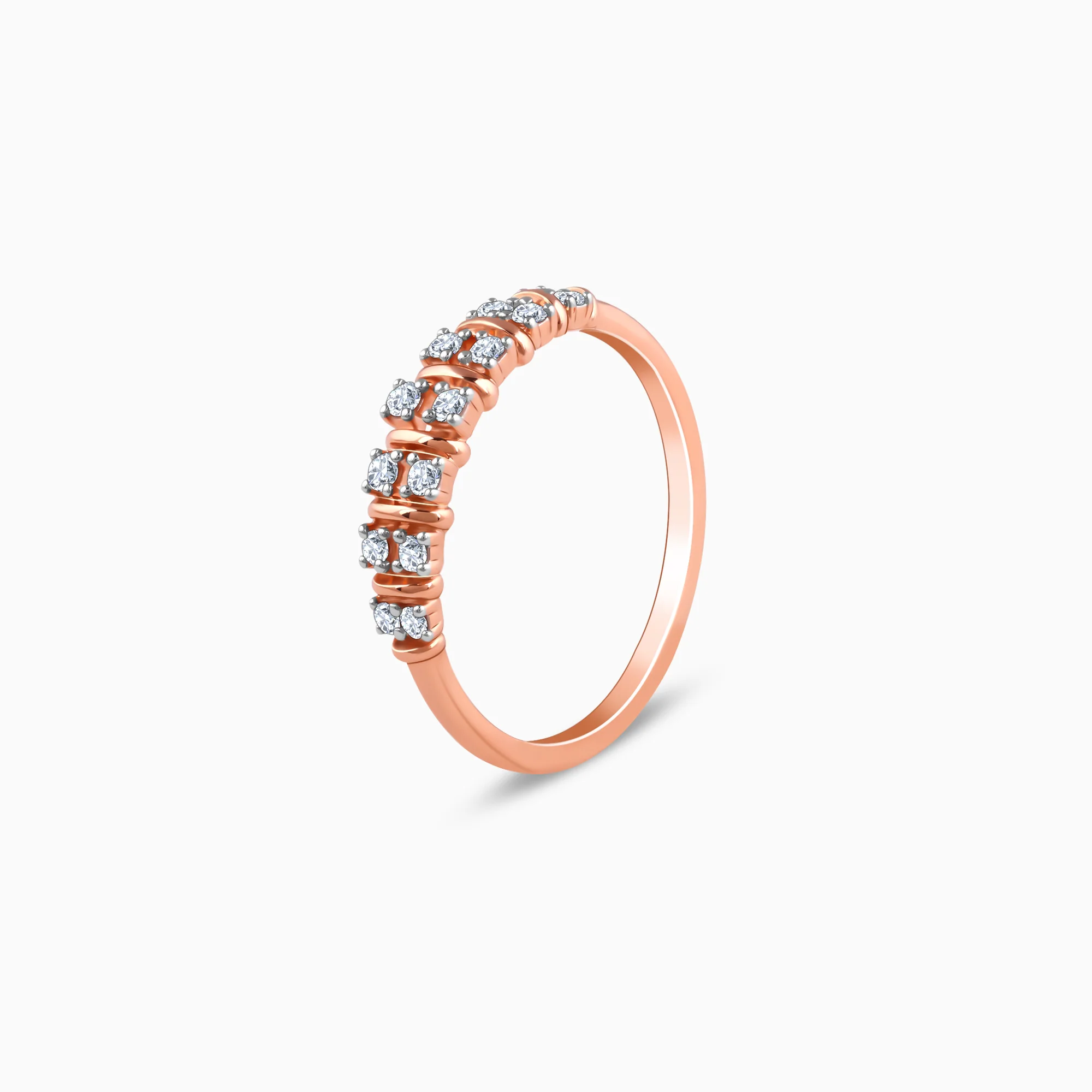 Rose Gold Mystical Celine Lab Grown Diamond Ring - Image 4
