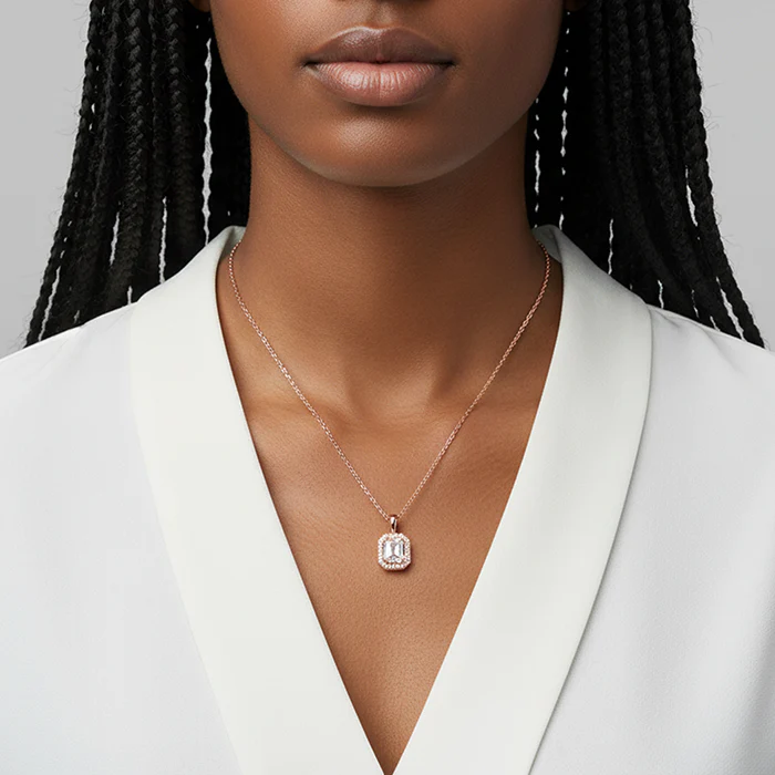 Rose Gold Mystique Romance Pendant With Link Chain - Image 6