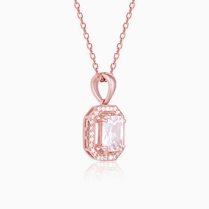Rose Gold Mystique Romance Pendant With Link Chain - Image 7