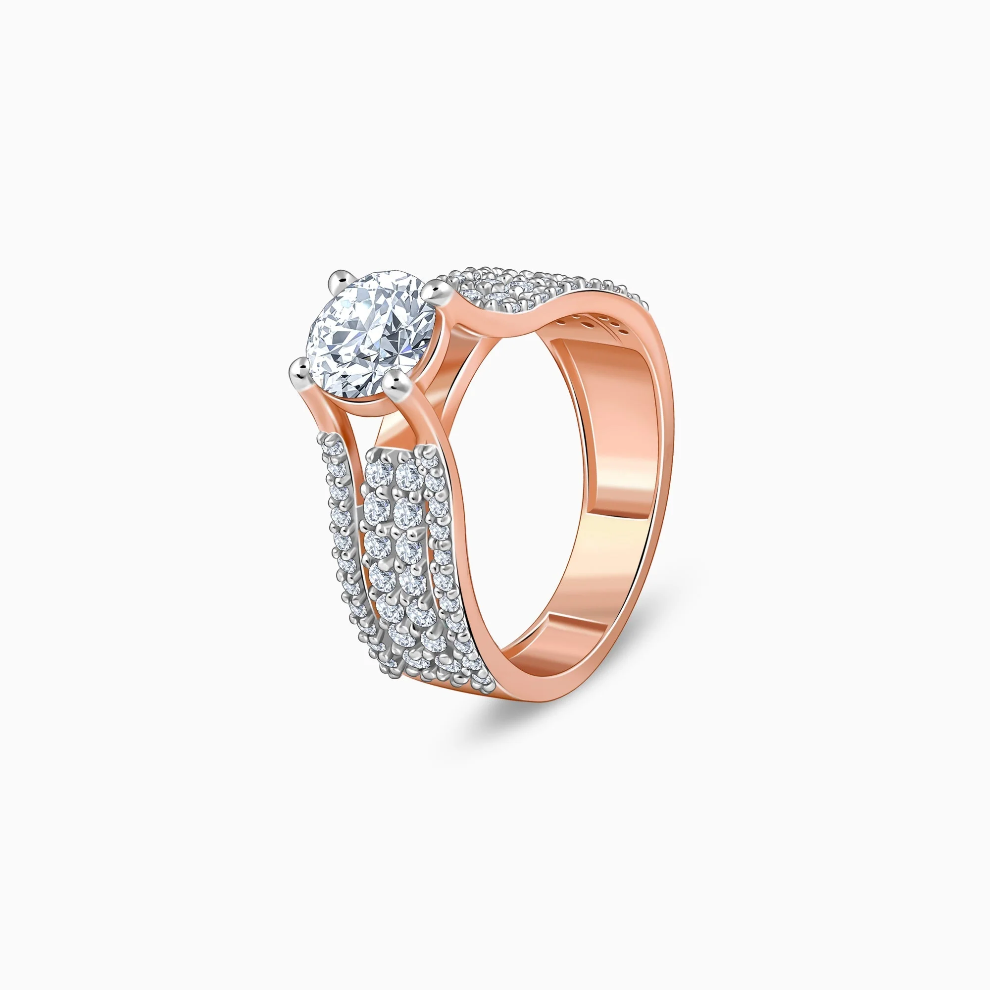 Rose Gold Narvi Solitaire Lab Grown Diamond Ring - Image 4