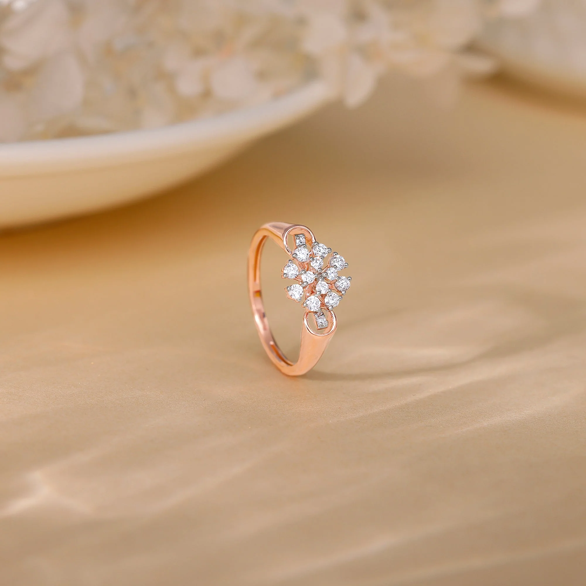 Rose Gold Nivara Diamond Ring - Image 2